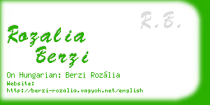 rozalia berzi business card